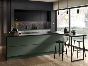 Remo Regents Green Kitchen and Carbon