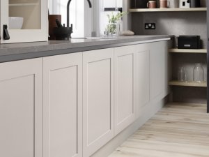Hunton Handleless Kitchen in Charcoal and Dove Grey