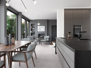 Zola Gloss Dust Grey and Tavola Carbon