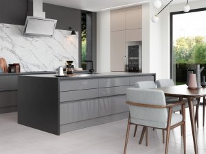 Zola Gloss Dust Grey and Tavola Carbon