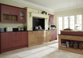 Broadoak Cranberry Painted Kitchen Range