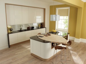 Remo Alabaster Curved Contemporary Kitchen
