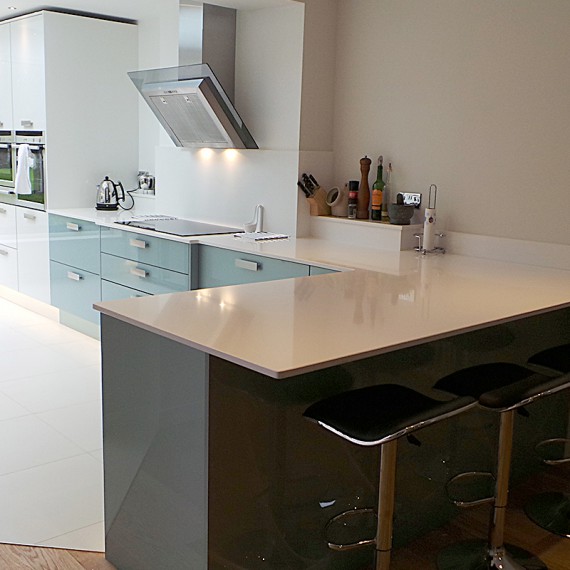 Metallic Blue, Hitchin, Hertfordshire, Contemporary Kitchen