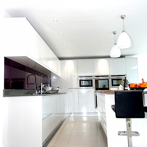 Remo Dove White, Digswell, Hertfordshire, Contemporary Kitchen