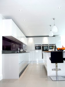 Remo Dove White, Digswell, Hertfordshire, Contemporary Kitchen