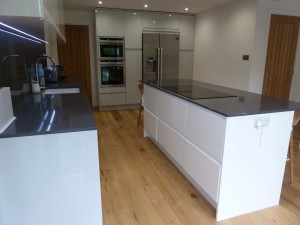 White Gloss and Dove Grey Kitchen fitted in Welwyn, Hertfordshire