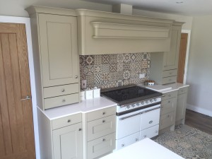 Matt White and Linen fitted Kitchen with Quartz Worktop