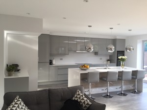 Grey Gloss Kitchen fitted in London