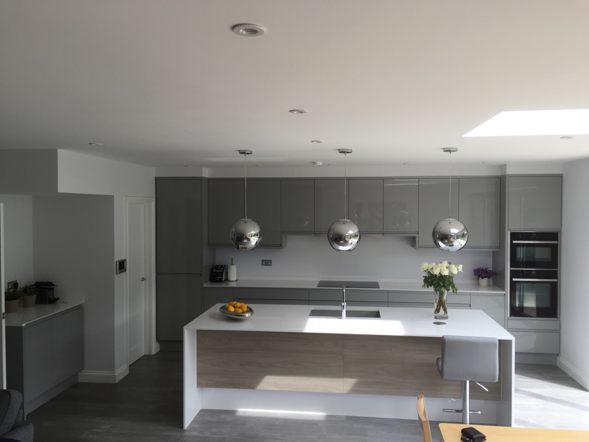 Grey Gloss Kitchen fitted in London