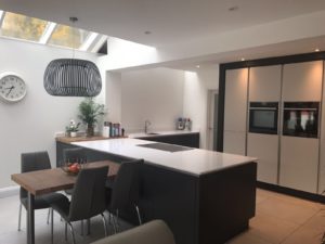 Graphite and Dove Grey Kitchen fitted in St Albans, Hertfordshire