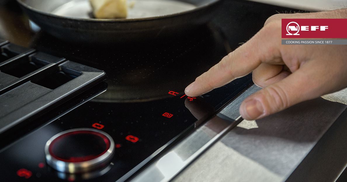 neff induction hob with integrated extractor