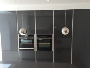 Metallic Anthracite Kitchen with Neff Slide & Hide and Combi Oven