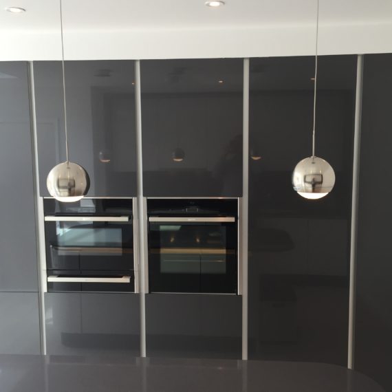 Metallic Anthracite Kitchen with Neff Slide & Hide and Combi Oven