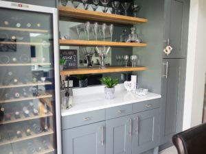 Stunning painted Slate Grey drinks area