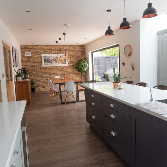 Partridge Grey and Charcoal Painted Kitchen