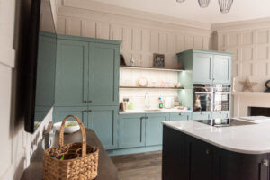 Charcoal and Chalk Blue Kitchen fitted in Ware, Hertfordshire