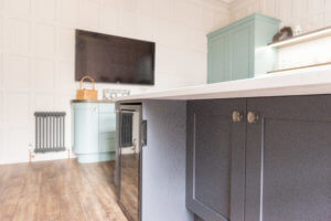 Charcoal and Chalk Blue Kitchen fitted in Ware, Hertfordshire