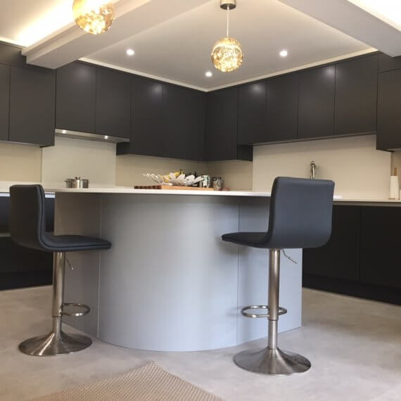 Graphite and Silver Grey Kitchen fitted in Welwyn, Hertfordshire