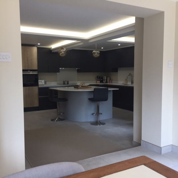 Graphite and Silver Grey Kitchen fitted in Welwyn, Hertfordshire
