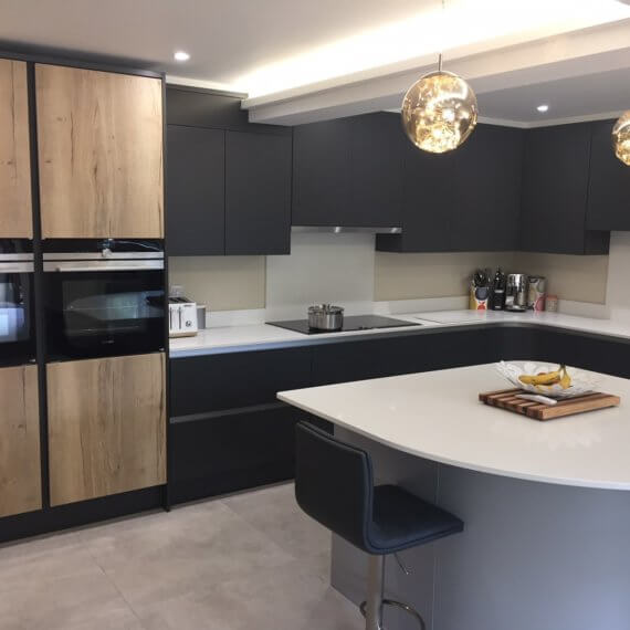 Graphite and Silver Grey Kitchen fitted in Welwyn, Hertfordshire