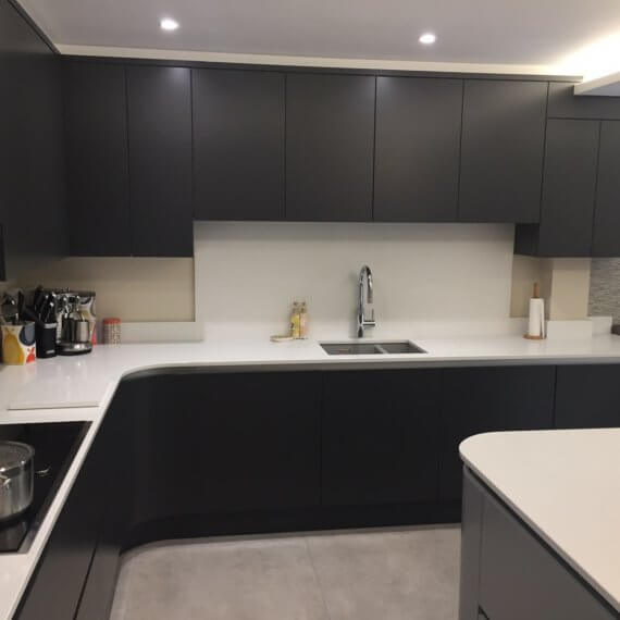 Graphite and Silver Grey Kitchen fitted in Welwyn, Hertfordshire