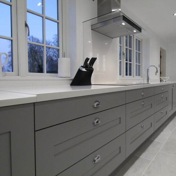 Silver Grey Kitchen fitted in Little Wymondley, Hertfordshire