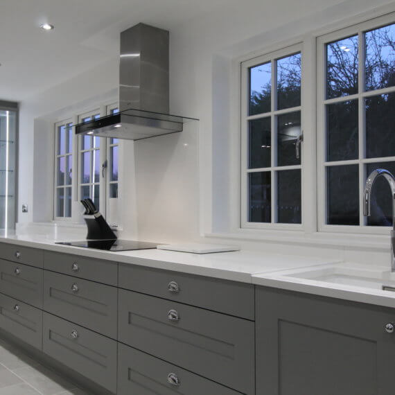 Silver Grey Kitchen fitted in Little Wymondley, Hertfordshire