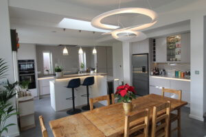 Porcelain and Cashmere Matt Kitchen fitted in Knebworth