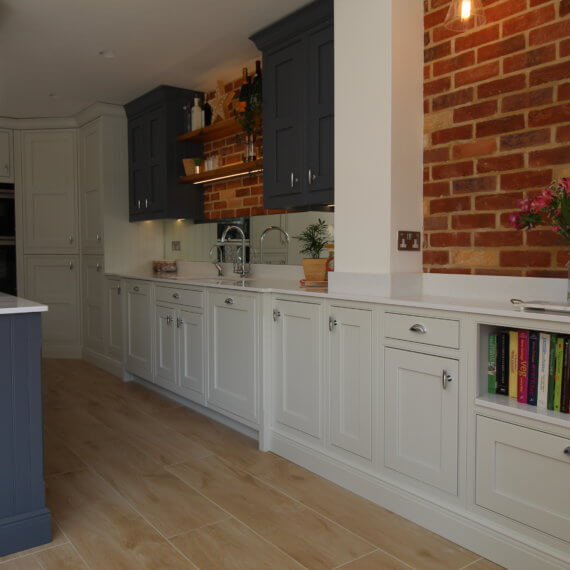 Painted French Grey and Slate Kitchen