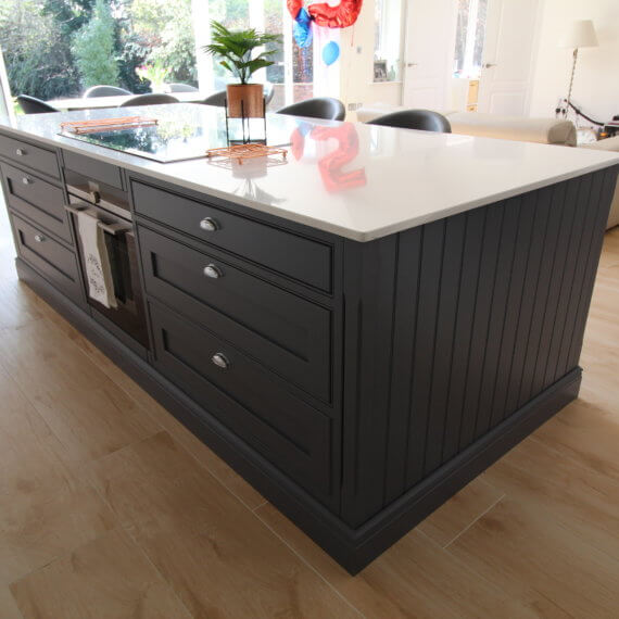 Painted French Grey and Slate Kitchen