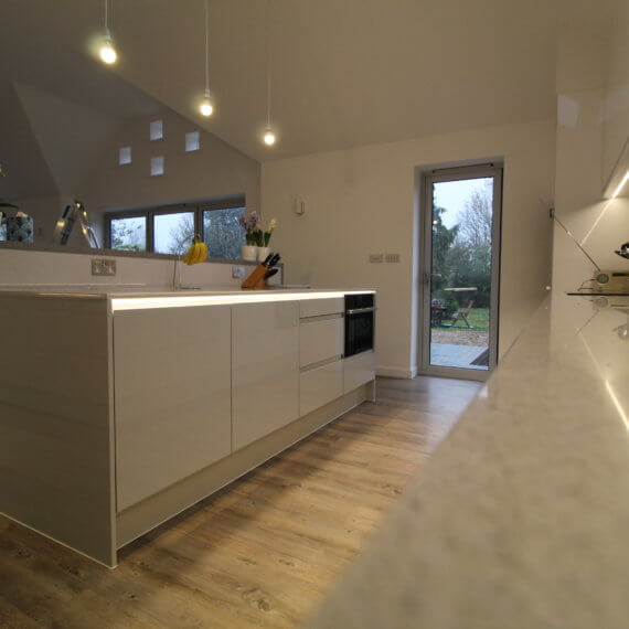 White and Dove Grey Kitchen fitted in Harpenden