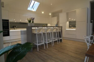 White and Dove Grey Kitchen fitted in Harpenden