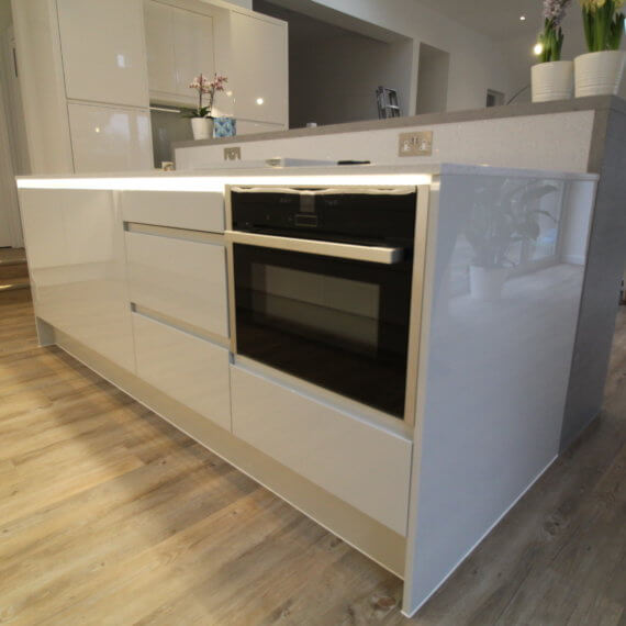 White and Dove Grey Kitchen fitted in Harpenden