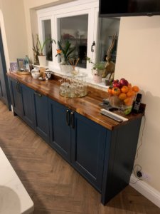 Blue Shaker Kitchen fitted in Letchworth