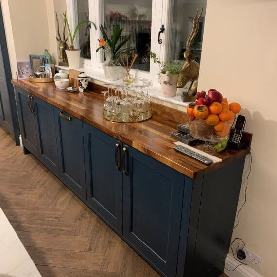 Blue Shaker Kitchen fitted in Letchworth