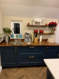 Blue Shaker Kitchen fitted in Letchworth