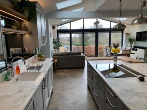 Dove and Dust Grey Kitchen fitted in Harpenden