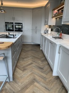 Dove and Dust Grey Kitchen fitted in Harpenden