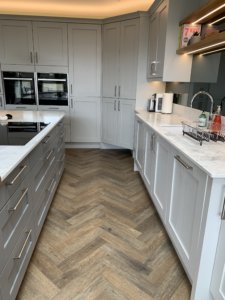 Dove and Dust Grey Kitchen fitted in Harpenden