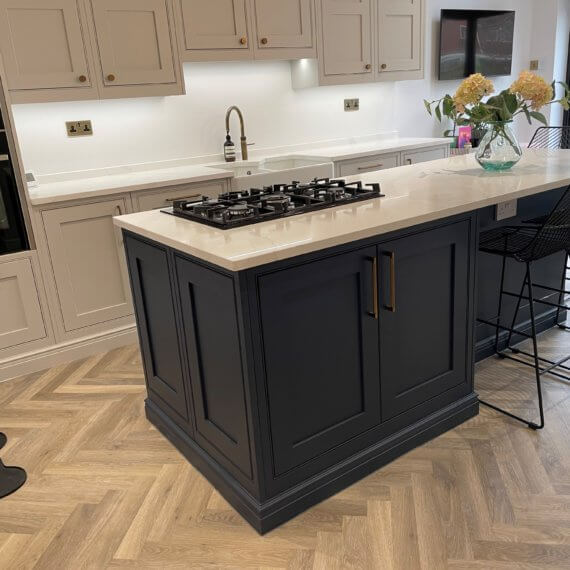 Prussian Blue Kitchen Island