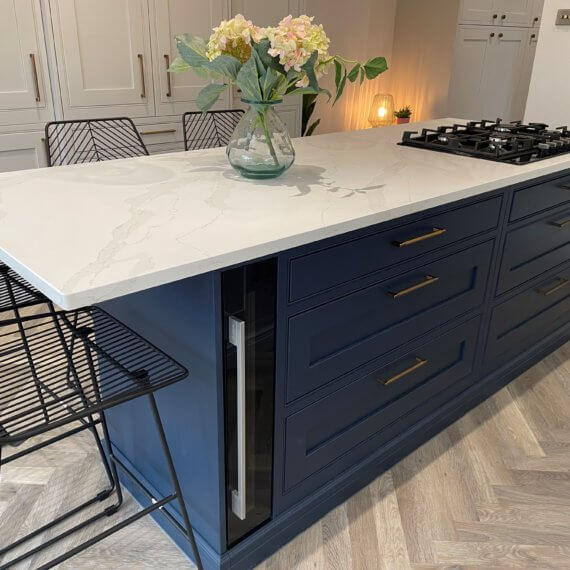 Prussian Blue Kitchen Island