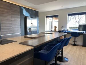 Truffle Brown and Matt Indigo Blue Kitchen