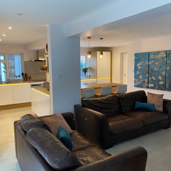 Open plan living area