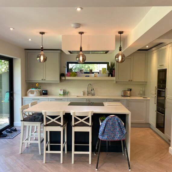 Light Grey and Marine Kitchen fitted in Hitchin