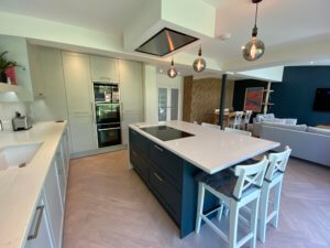 Light Grey and Marine Kitchen fitted in Hitchin