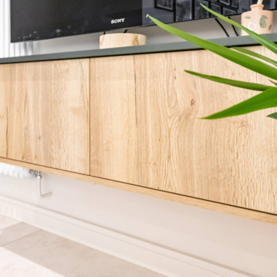 Natural Halifax Oak Bespoke TV Unit