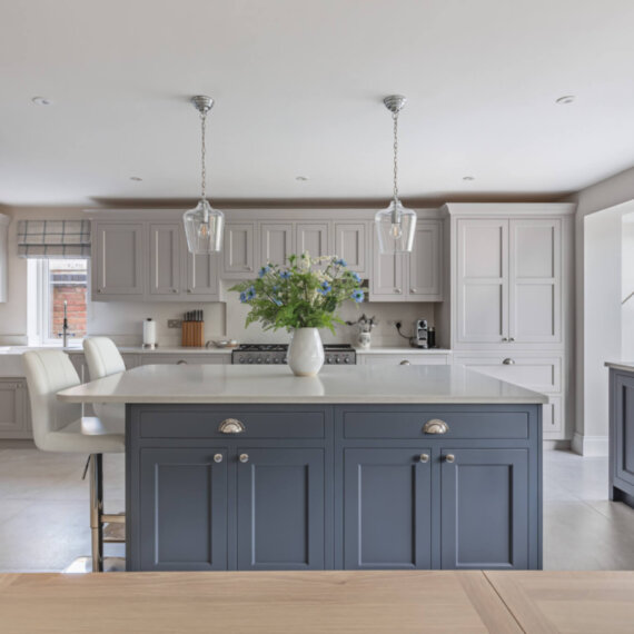 Slate Blue and Cashmere kitchen