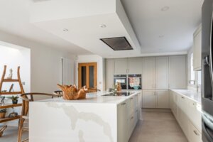 Shaker Stone Kitchen with Quartz Calcatta Maximus Worktop