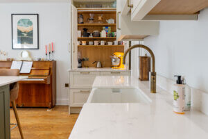 Quooker Brass Tap and Bespoke Breakfast Bar