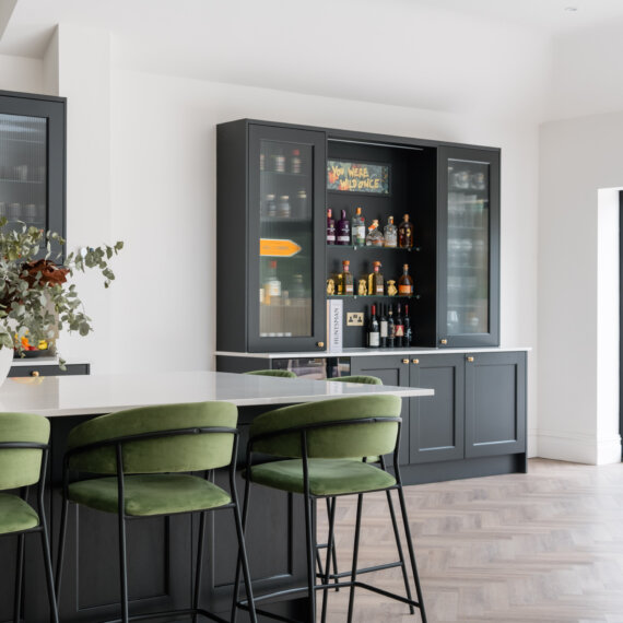 Black Kitchen - painted in Farrow and Ball Pitch Black